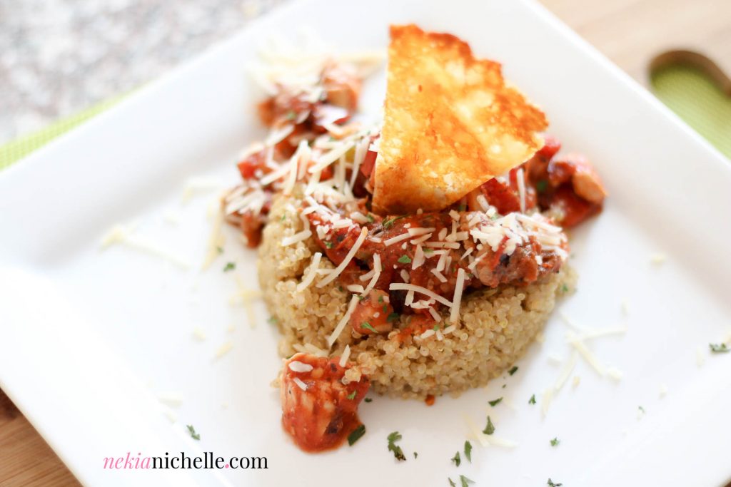 Quinoa with Chicken & Turkey Meat Sauce 